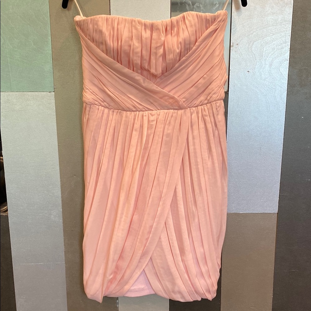 NWT CYNTHIA STEFFE Elegant Pink Strapless Dress, Silk-Blend